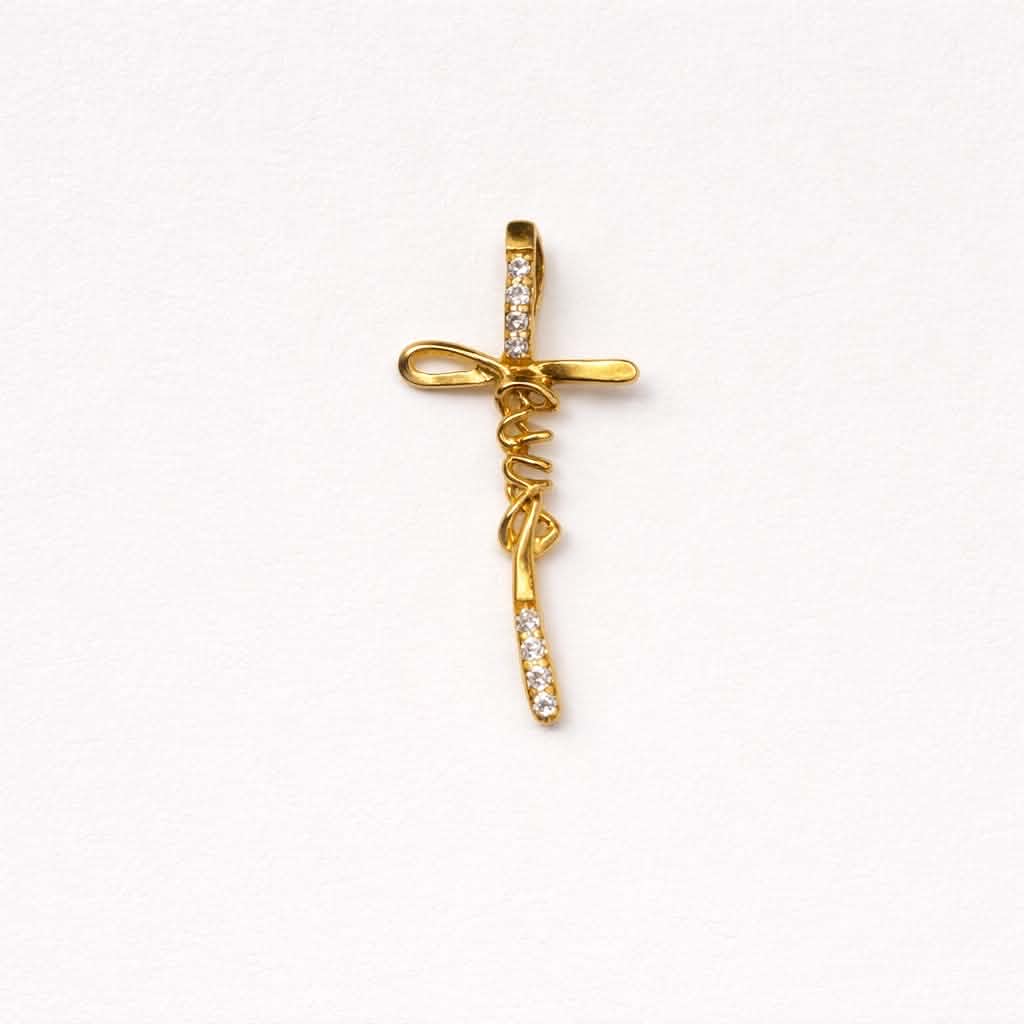 18k Gold Jesus pendant