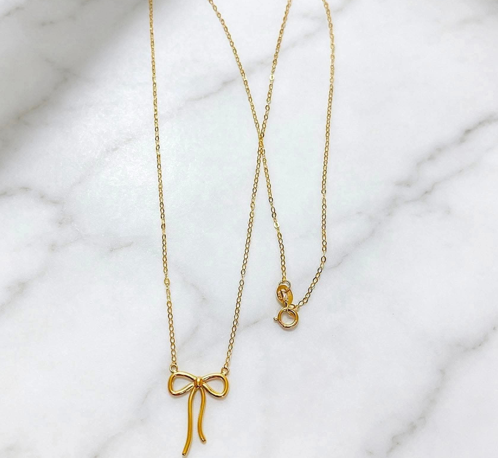 18k Ribbon necklace